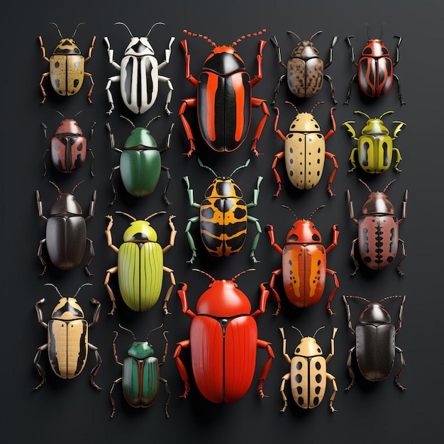 Photo beetle marvels 3d realistic images on transparent background