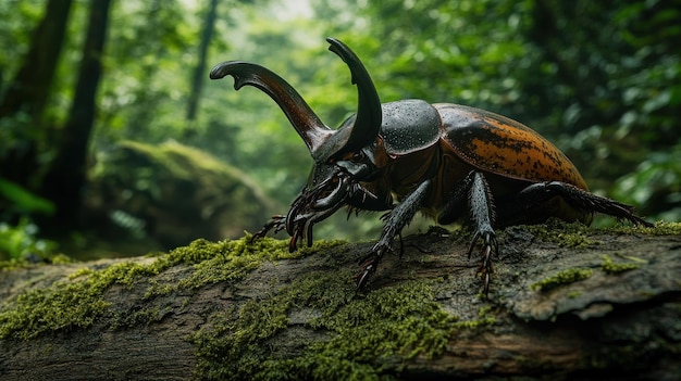 Photo beetle in rainforest