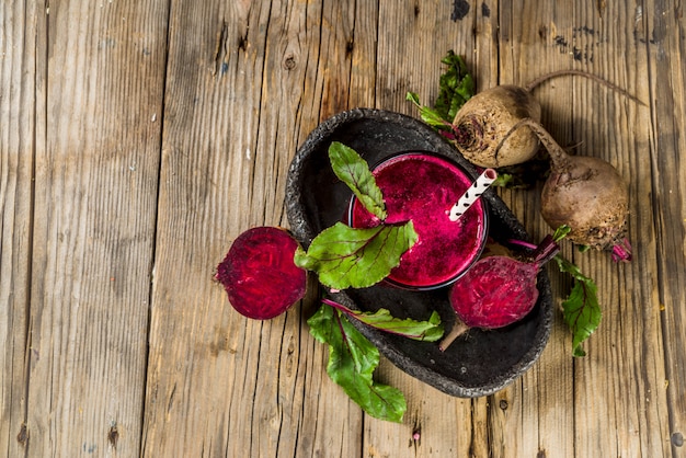 Photo beetroot juice or smoothie