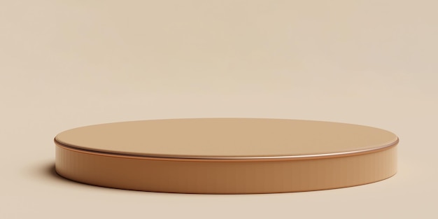 Beige 3d round podium