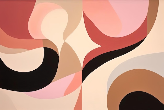 beige abstract painting in the style of light pink and dark beige