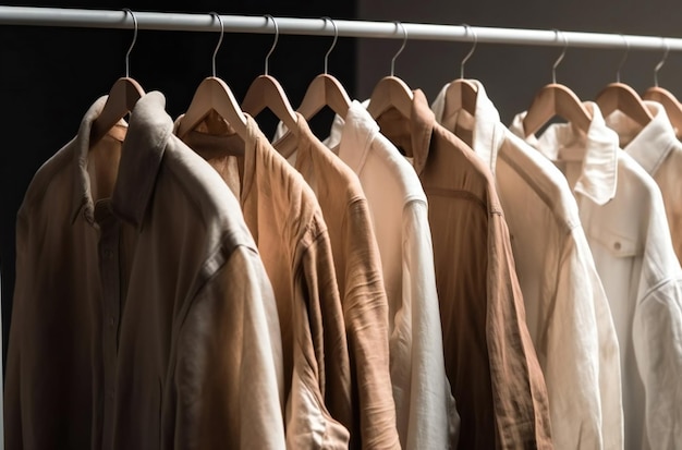 Beige Colors Hanging clothes rack