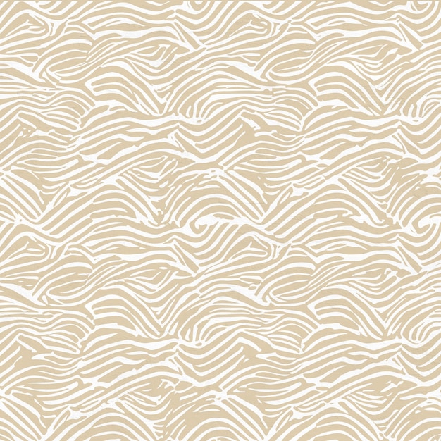 Beige Neutral Wavy Pattern Minimalist Wave Art