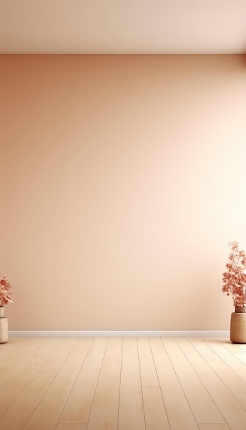 Beige Wall and Floor with Soft Right Light Detail