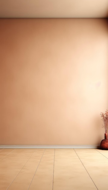 Beige Wall and Floor with Soft Right Light Detail