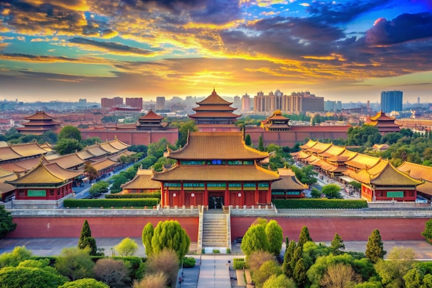 Photo beijing china forbidden city beijing china city skyline at the forbidden city