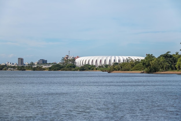 Beira Rio Stadium and Guaiba River Porto Alegre Rio Grande do Sul Brazil