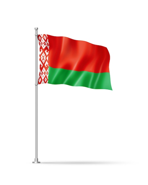 Belarus flag isolated on white