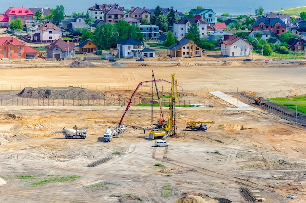 BELARUS MINSK. workers are building a center for Olympic training in rhythmic gymnastics