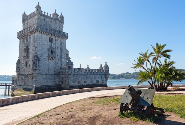 Belem Tower (or the Tower of St Vincent) on bank of Tagus River in Lisbon, Portugal. Built between 1515-1521 by Francisco de Arruda.