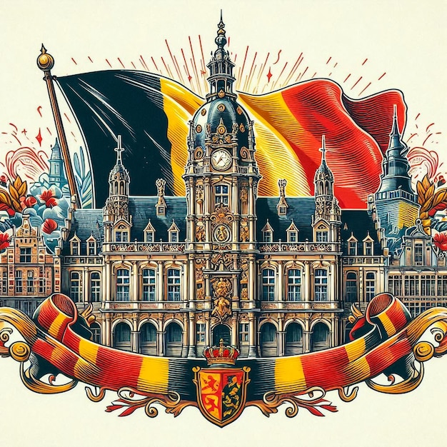 Photo belgian national day belgium independence day annual holiday in belgium celebrated in july 21