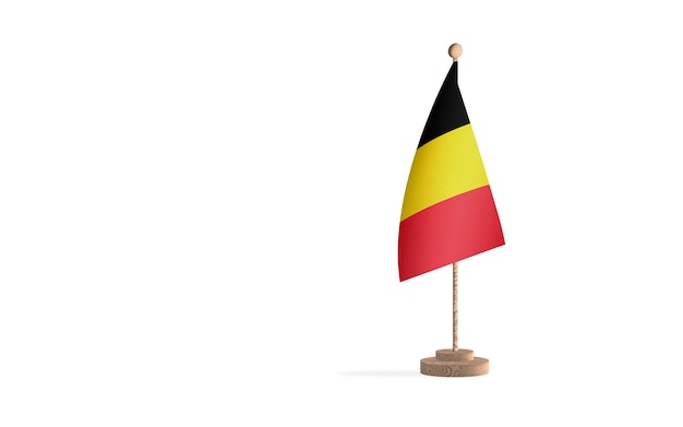 Belgium flagpole with white space background image