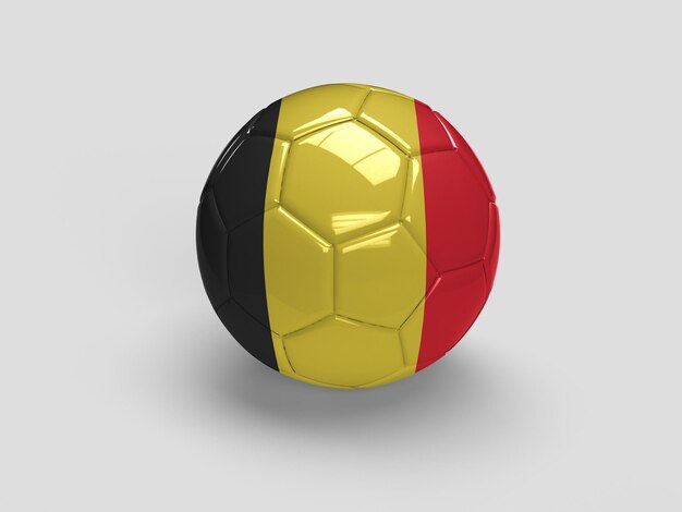 belgium football flag 3d illustration