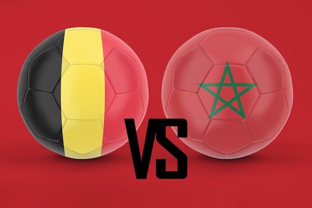 Belgium Versus Morocco Football Match