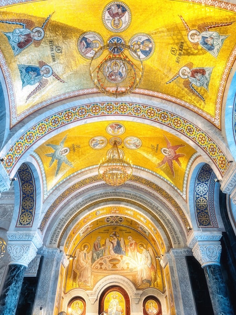 Belgrade serbia january interior of saint sava or hram svetog save