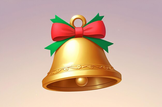 Bell Christmas Decoration in 3D Style