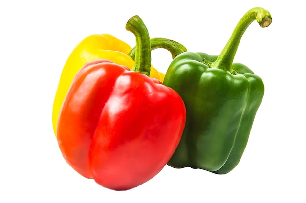 Bell pepper isolated on white background Clipping path