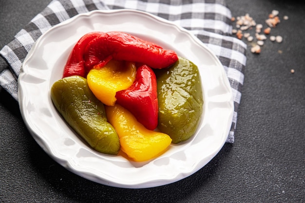 bell peppers baked fresh snack healthy meal food snack on the table copy space food background