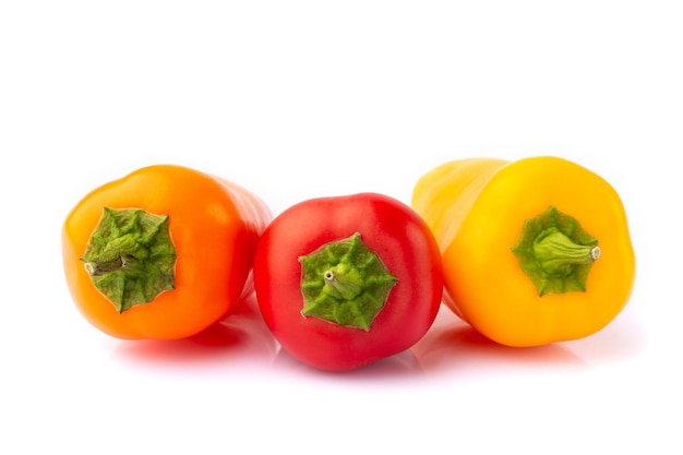 Bell peppers isolated on white background