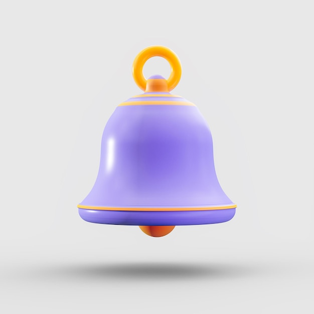 bell sign message chat notification icon on white background 3d render concept