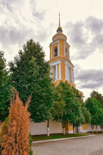 The bell tower on the Cathedral Square, yellow bell tower