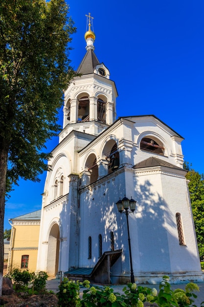 Bell tower of Theotokos Nativity Monastery in Vladimir Russia