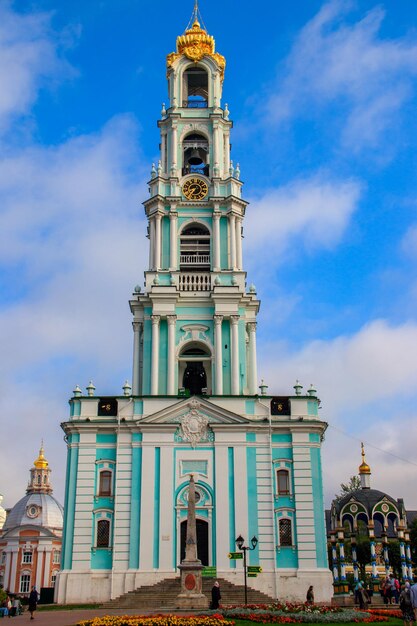 Bell tower of Trinity Lavra of St Sergius in Sergiev Posad Russia