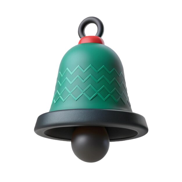 Photo a bell with a green and red top that says quot the number 4 quot