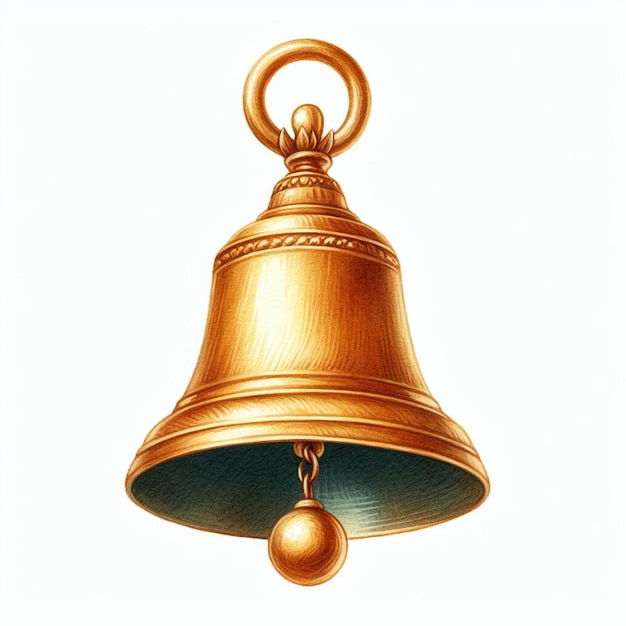 a bell with the word bell on it is on a white background