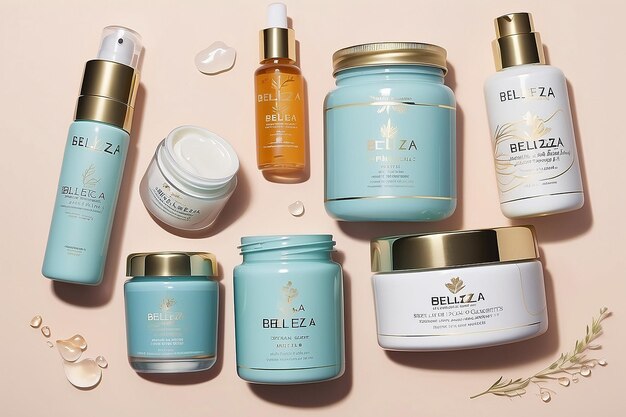 Belleza label skin care health cosmetics