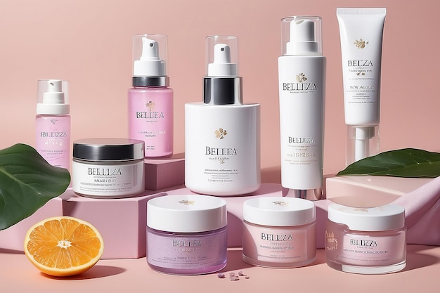 Belleza label skin care health cosmetics