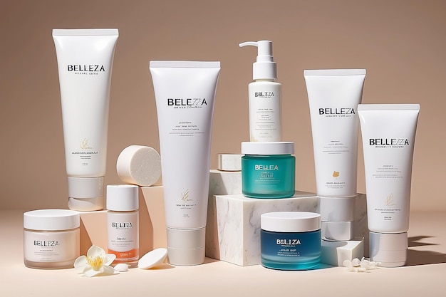 Belleza label skin care health cosmetics