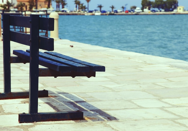 Bench deck with sea view Zakinthos Greece