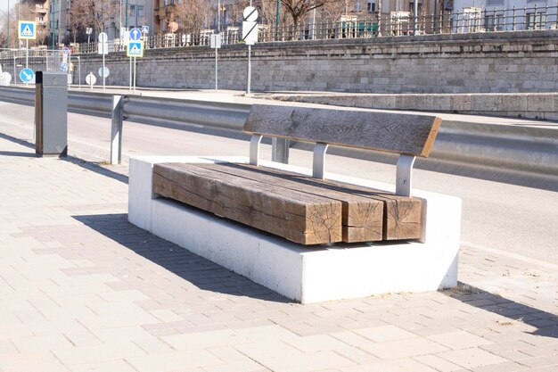 Bench Wooden bench Road signs and street