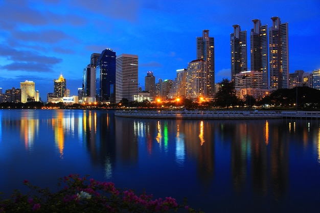 Benchakitti Park Bangkok City Night Thailand