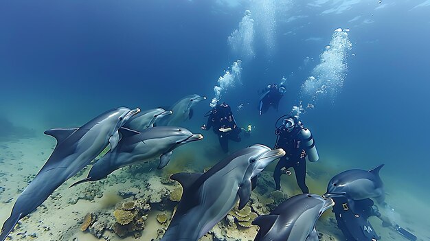 Photo beneath the waves exploring the mystical world of sea creatures