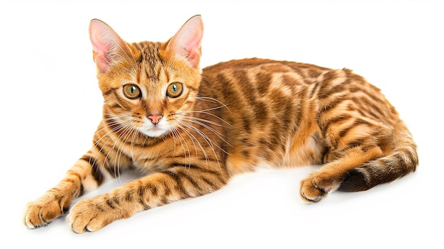 Bengal Cat on isolated white background