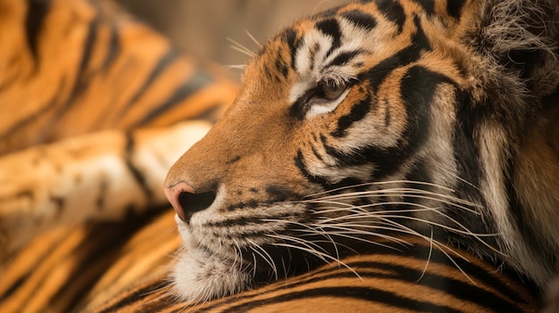 bengal tiger resting on another one