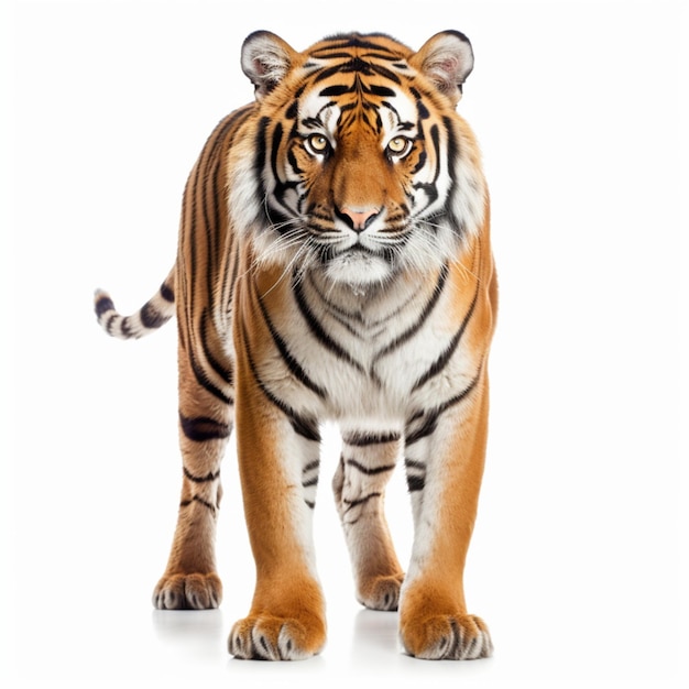 bengal tiger white background