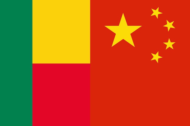 Benin and China flag countries