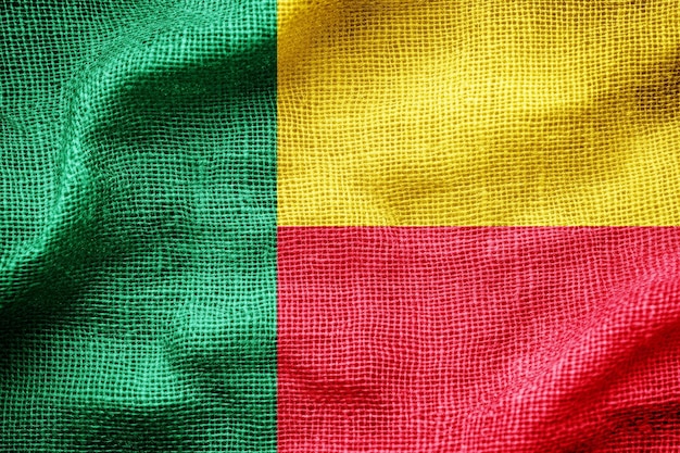 Photo benin cloth flag with waving folds