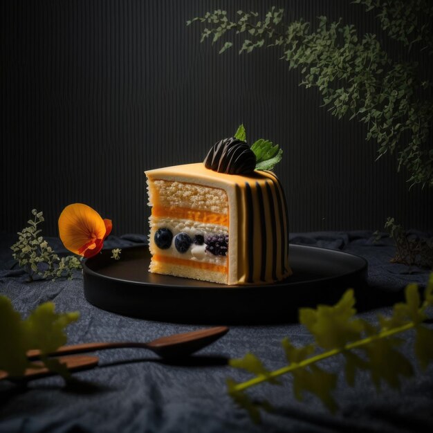 Photo bento cake illustration ai generative