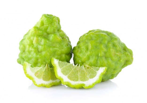 Bergamot on white background