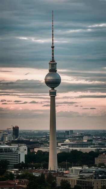 Photo berlin television tower fernsehturm berlin in berlin mitte