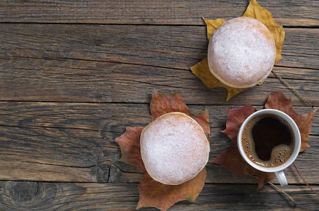 Berliner donuts and coffee