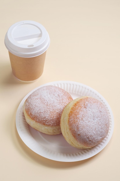 Berliner donuts and coffee