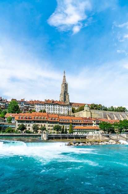 Bern City and Berner Munster cathedral in Switzerland