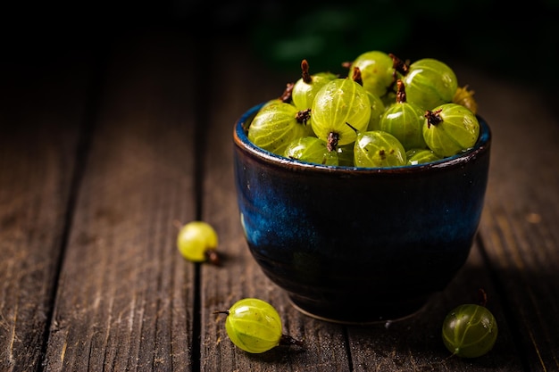 Berries of green gooseberry