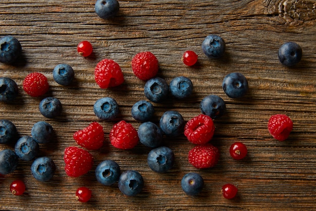 Berries mix blueberries currants raspberries