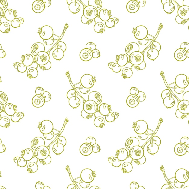 Berries seamless pattern on white background Illustration for wrapping covering wallpaper textile